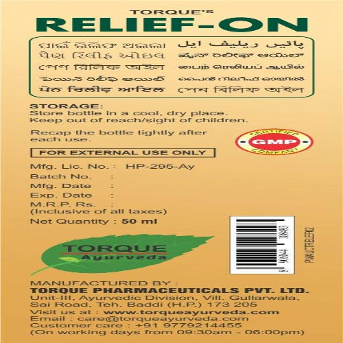 Torque's Relief-On Pain Relief Oil
