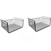 Go Hooked 16 Inch Under Shelf Basket Black Powder Coated Iron for Maximum Storage Efficiency Optimize Your Space for Kitchen and Pantry Home and Office Set of 2