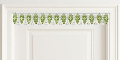 Toran for Main Door Entrance, Handmade Mango Leaf Toran, Traditional Bandarwal for Festival, Wedding & Home Decor, Artificial Leaf Door Hanging (42 x 5.5 Inches, Green)