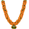 Artificial Garland for Home Decoration, 40 Inches Handcrafted Artificial Rose Flower Garland for Sankranti Ugadi Varamahalakshmi Wedding, Diwali & Navaratri Festivals (Orange)