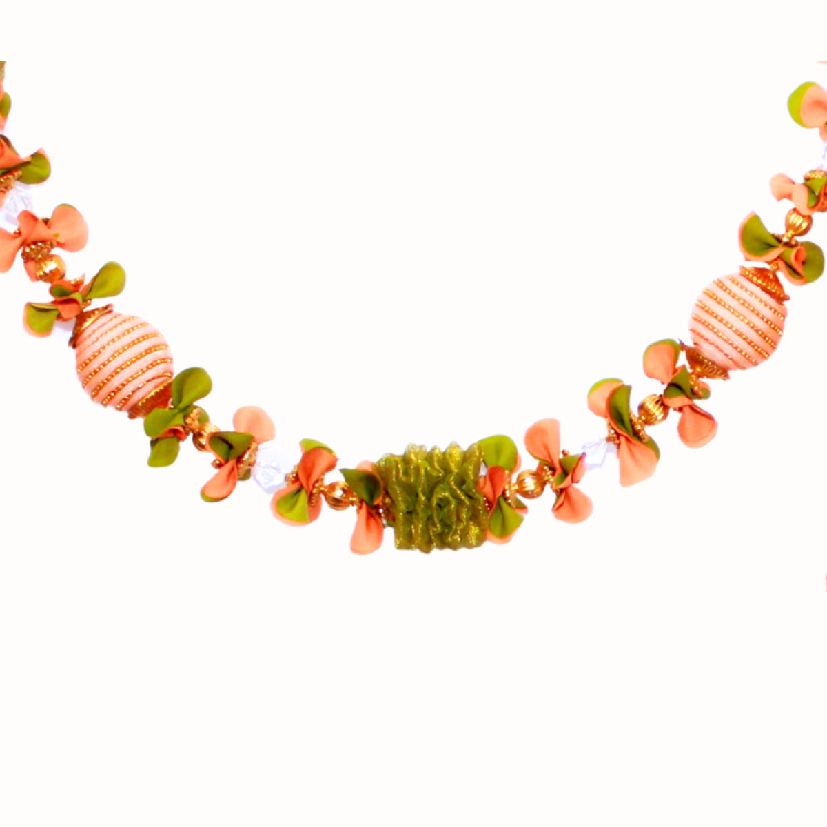 Jhumka Doorway Flower Peach toran for Door Entrance, Hanging Toran for Main Door Entrance, Thoran for Mandir & Living Room Decor, Bandarwal for Home & Temple (22x42 inch)
