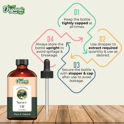 Organic Zing Spruce (Picea) Oil | Pure & Natural Essential Oil for Aroma, Diffusers, Hair Care & Massage