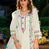Dhiyona IE Women Embroidered Regular Thread Work Pure Cotton Kurta with Trousers & Dupatta