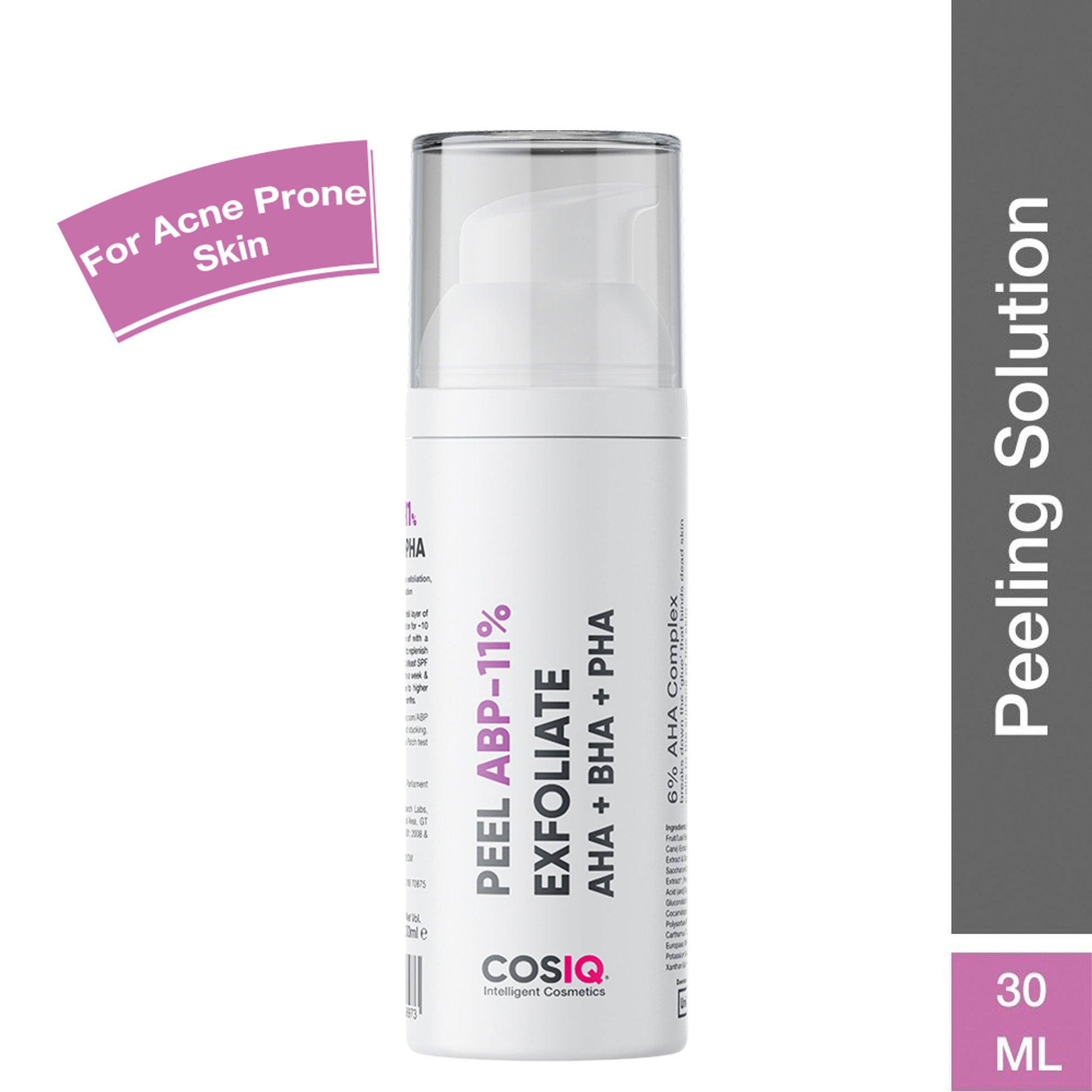 Cos-IQ Peel ABP-11% Exfoliate AHA + BHA + PHA Beginner Friendly Serum