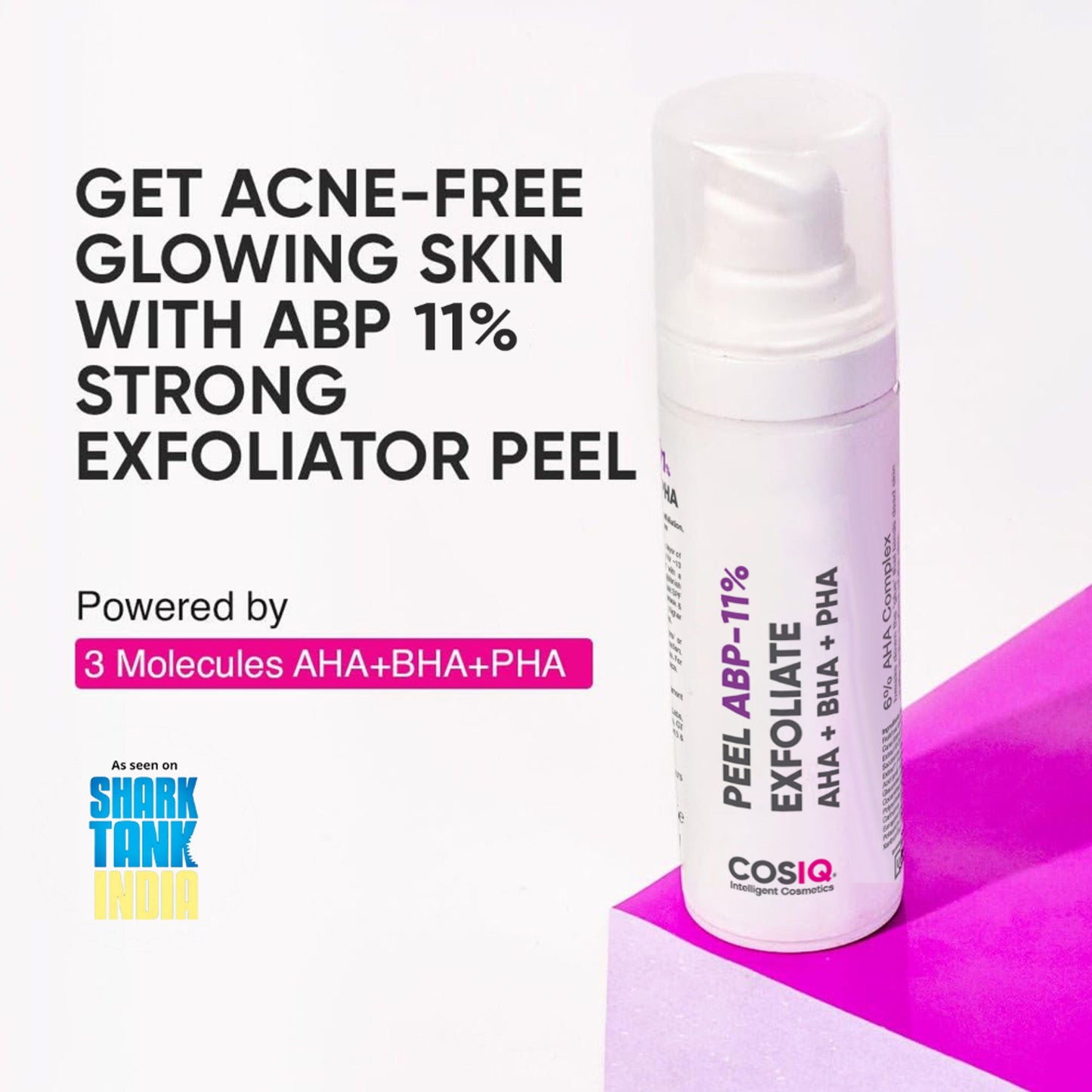 Cos-IQ Peel ABP-11% Exfoliate AHA + BHA + PHA Beginner Friendly Serum