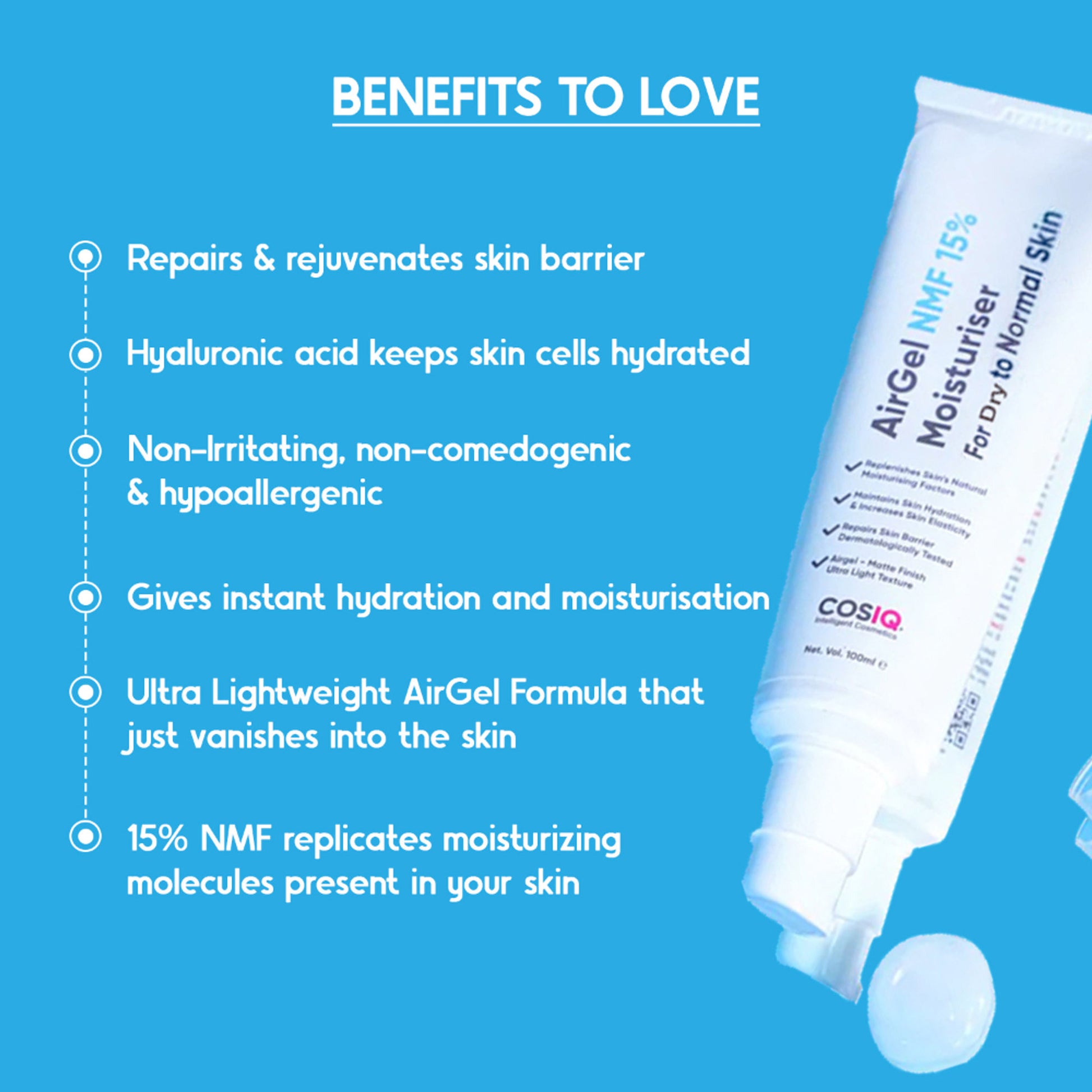 Cos-IQ AirGel NMF 15% Moisturizer For Dry To Normal Skin