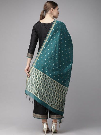 Dhiyona IE Ethnic Motifs Yoke Design Patchwork Kurta With Palazzos & Dupatta