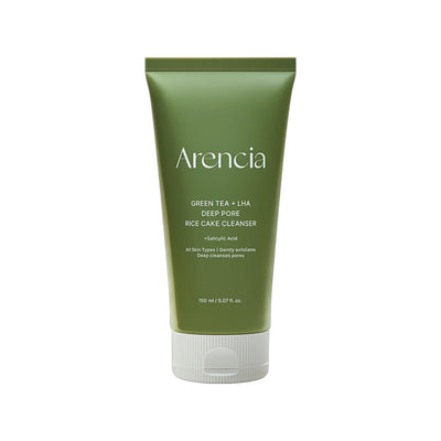 Arencia Green Tea + LHA Deep Pore Rice Cake Cleanser