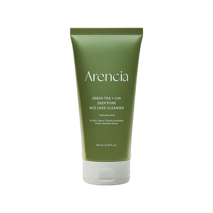 Arencia Green Tea + LHA Deep Pore Rice Cake Cleanser