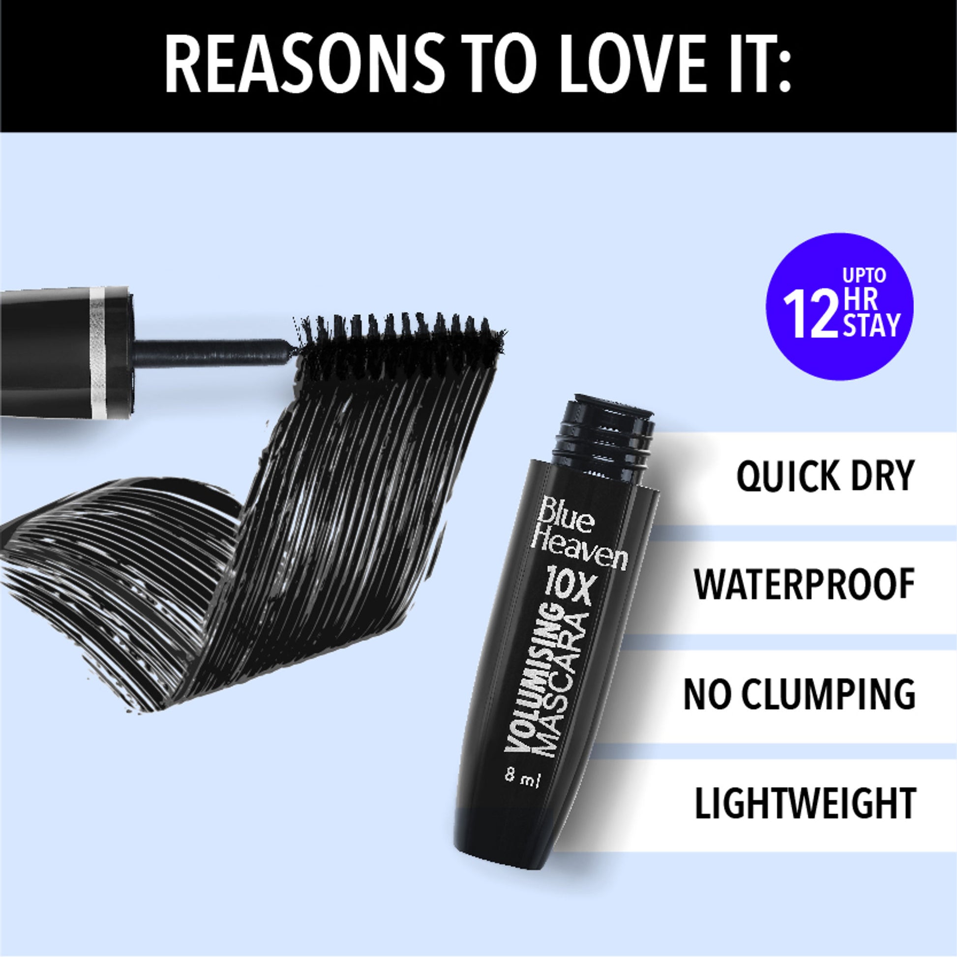 Blue Heaven 10x Volumising Mascara - Black