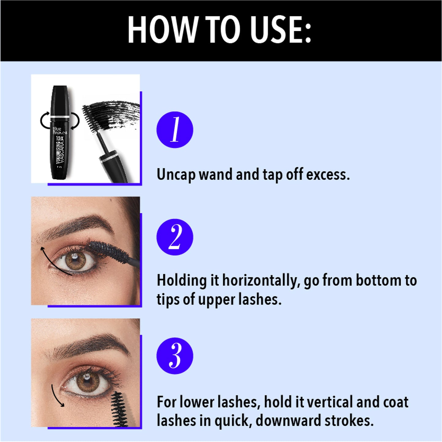 Blue Heaven 10x Volumising Mascara - Black