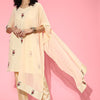 Indyancart IE Floral Embroidered Sequinned Kurta With Trouser & Dupatta