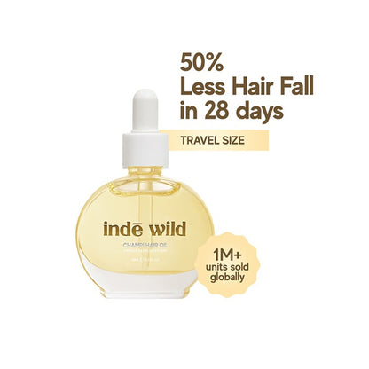 inde wild Champi Hair Oil With Bhringraj, Brahmi & Amla For Regrowth, Hairfall & Dandruff Control