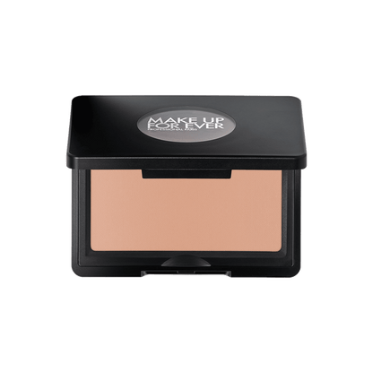 MAKE UP FOR EVER Artist Face Powder Sculpt in S400 Precious Latte, a close-up of the pressed face powder with a soft beige shade.