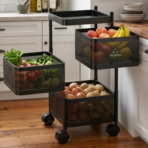 HomeWiz Square Kitchen Rack 3-Layer