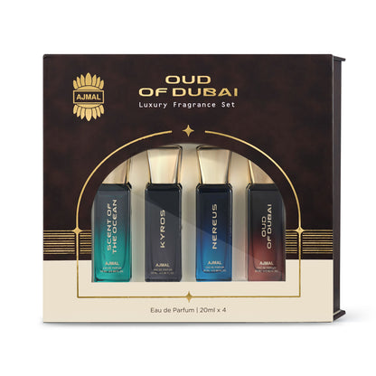 Ajmal India Oud Of Dubai Gift Set - Pack Of 4