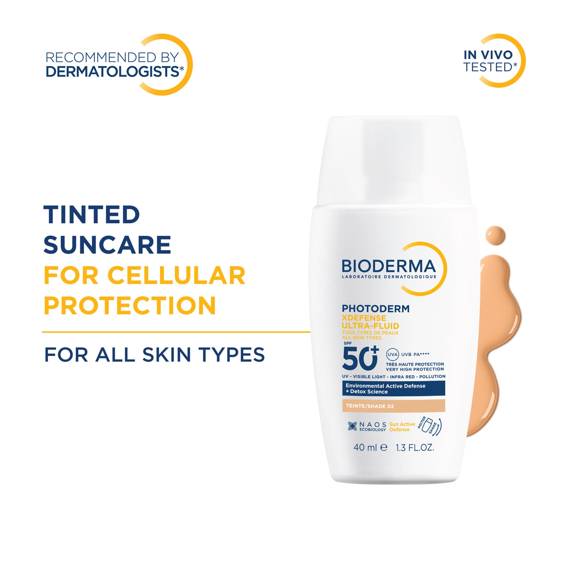 Bioderma Photoderm Xdefense Ultra-Fluid SPF 50+ Tinted Sunscreen PA ++++