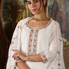 Dhiyona IE Floral Yoke Design Thread Work Straight Kurta With Trousers And Dupatta