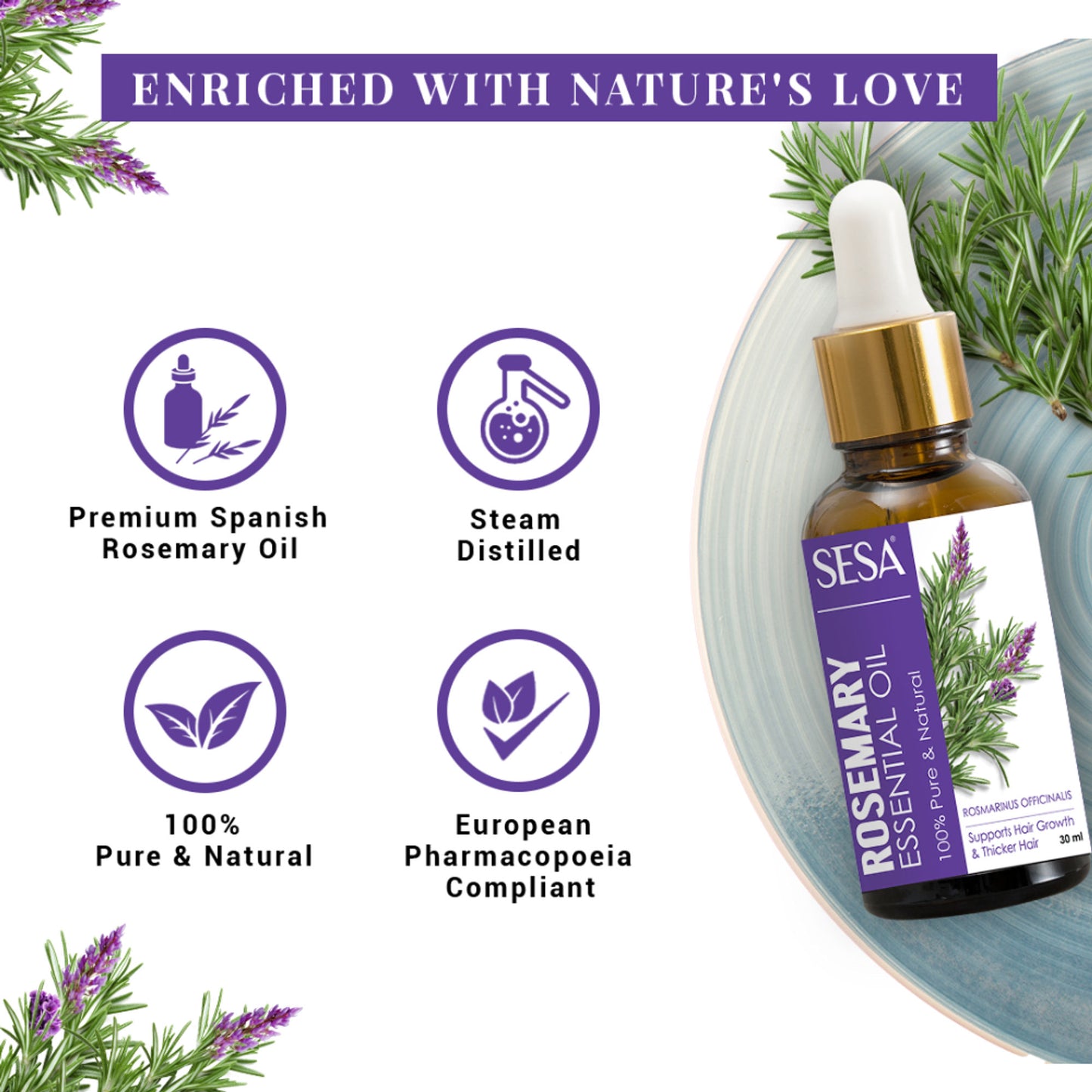 SESA Rosemary Essential Oil For Hair Growth