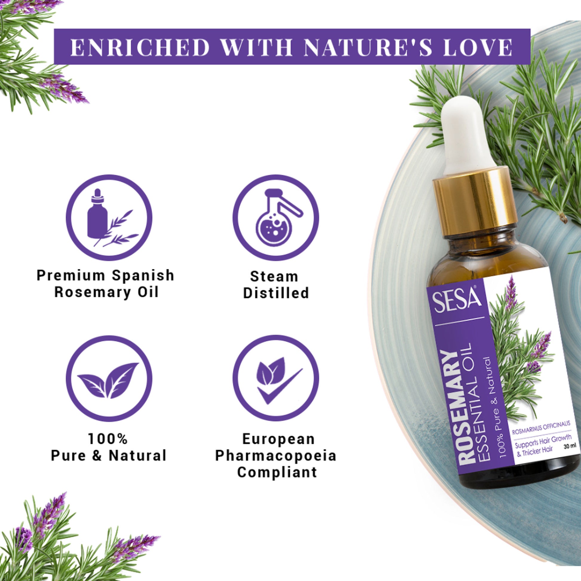 SESA Rosemary Essential Oil For Hair Growth