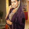 Dhiyona IE Sequinned Embroidered Round Neck Kurta With Trousers & Dupatta