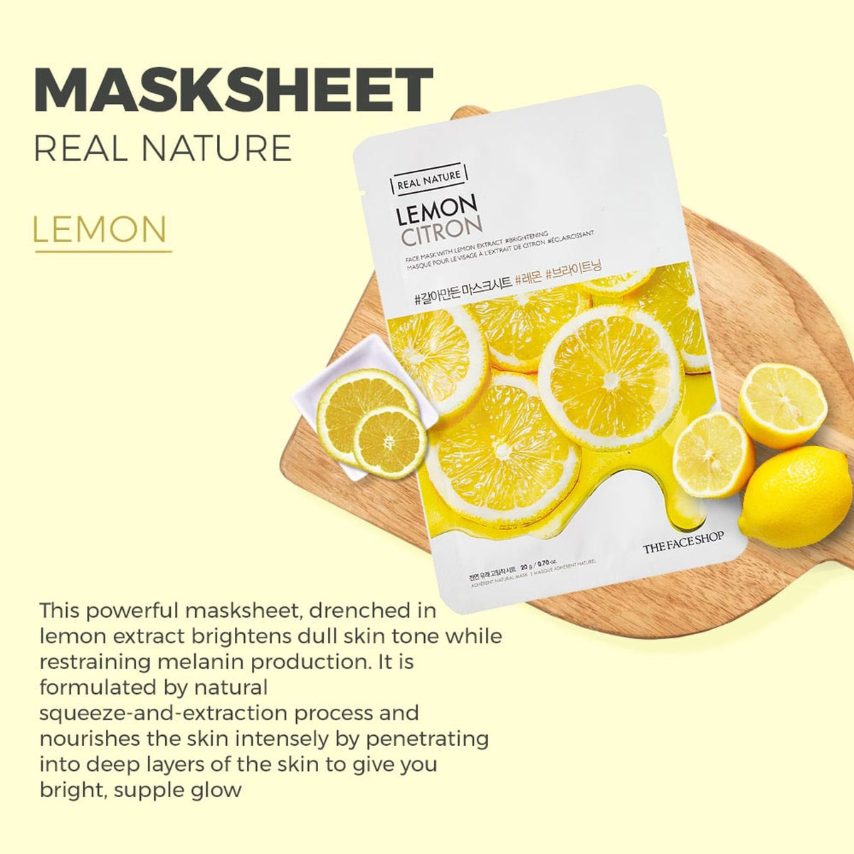 The Face Shop Real Nature Face Mask - Lemon