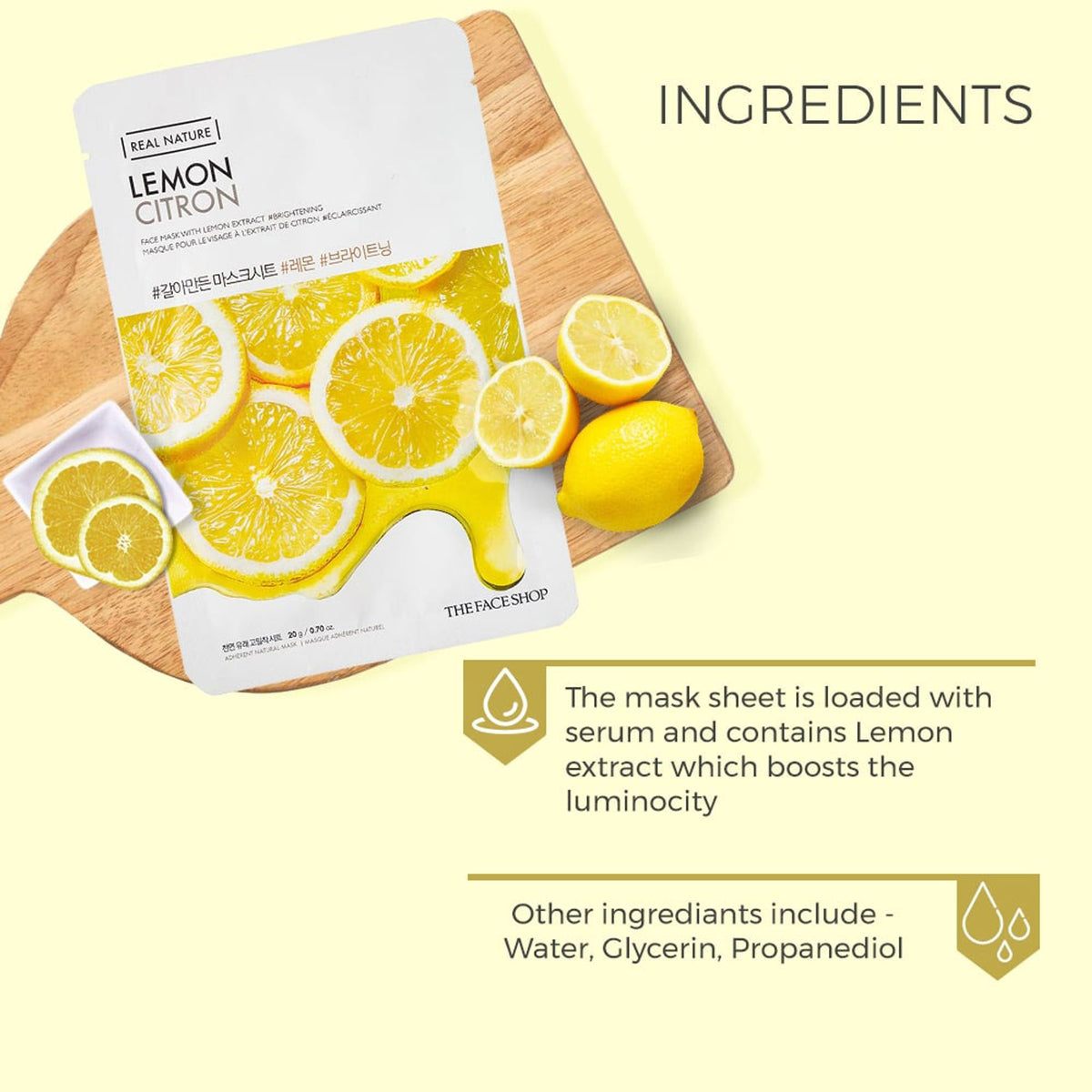 The Face Shop Real Nature Face Mask - Lemon