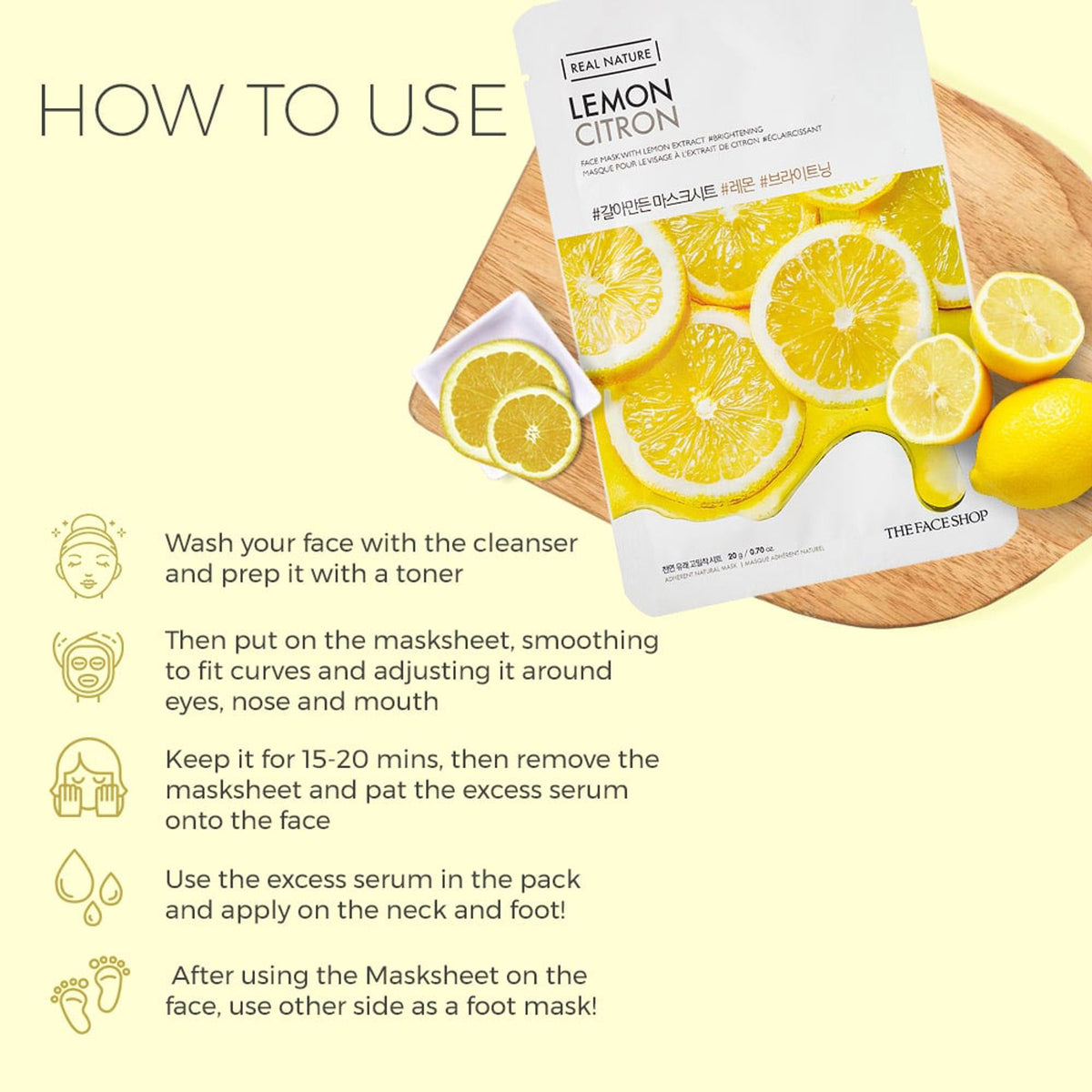 The Face Shop Real Nature Face Mask - Lemon
