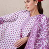 Dhiyona IE Floral Printed V-Neck Empire Pure Cotton Anarkali Kurta With Trouser And Dupatta
