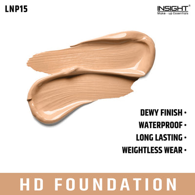 Insight Cosmetics Hd Foundation, Dewy Weightless Finish, Waterproof & Long Wear - Lnp 15