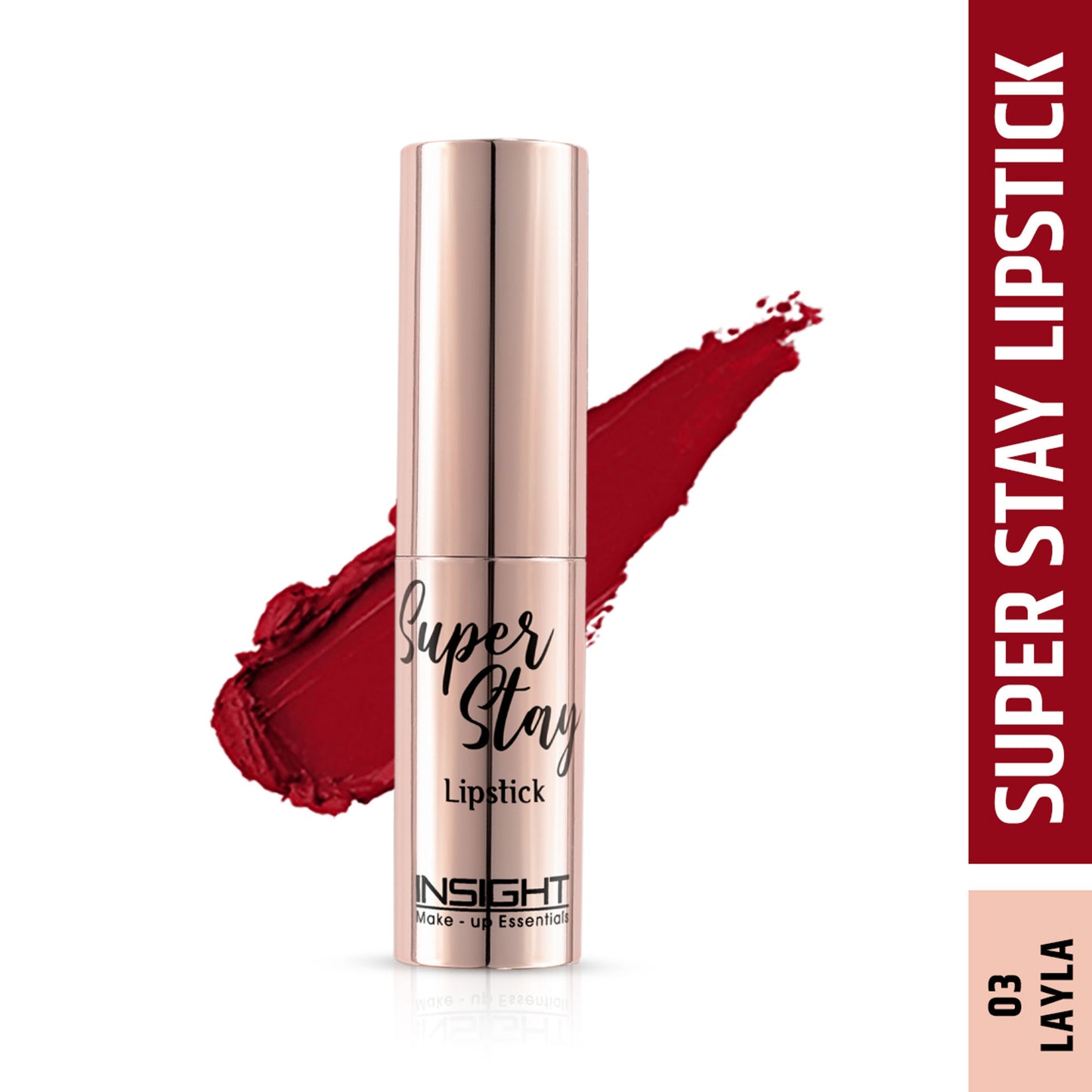 Insight Cosmetics Super Stay Lipstick, Long Lasting Lightweight Transferproof Formula - Layla