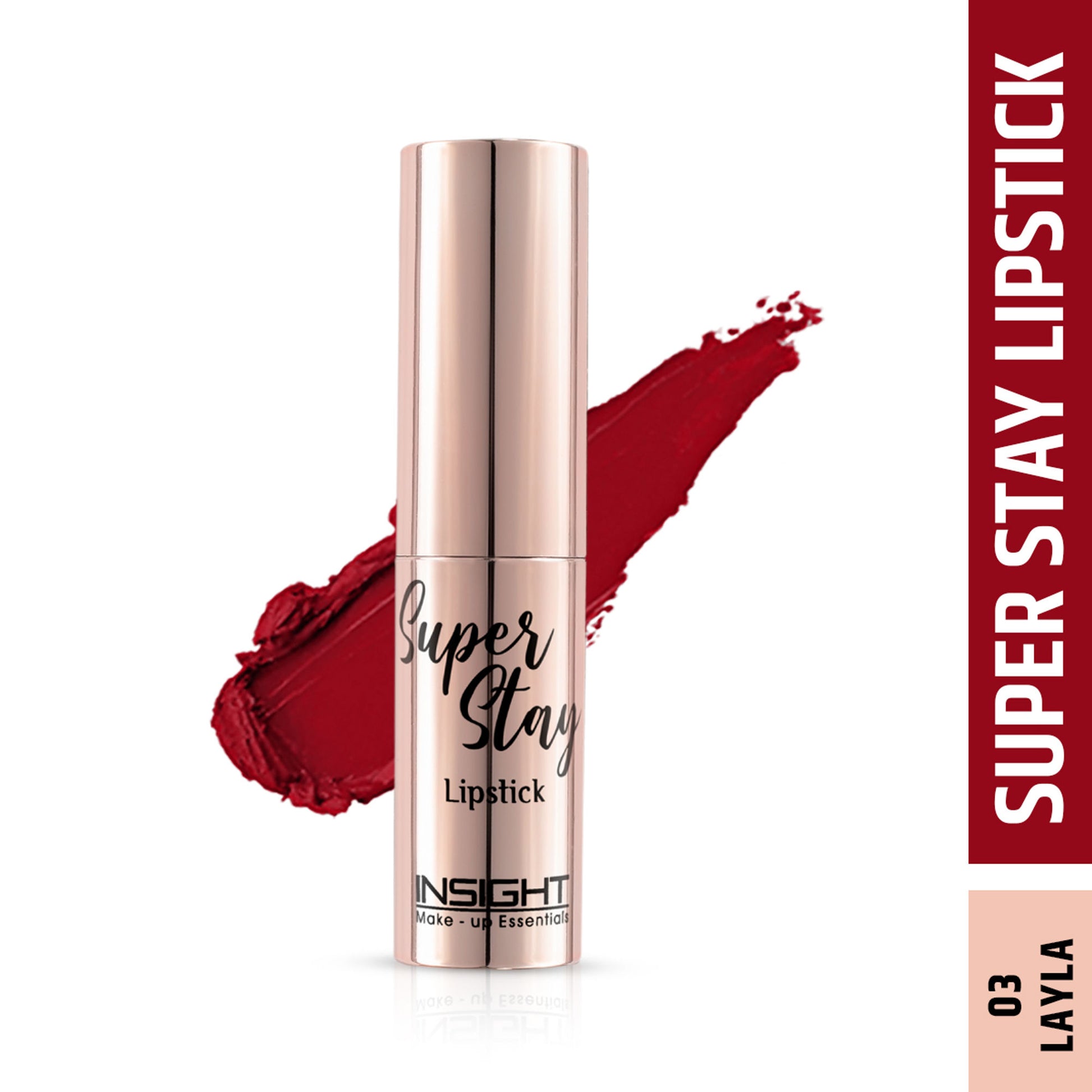 Insight Cosmetics Super Stay Lipstick, Long Lasting Lightweight Transferproof Formula - Layla