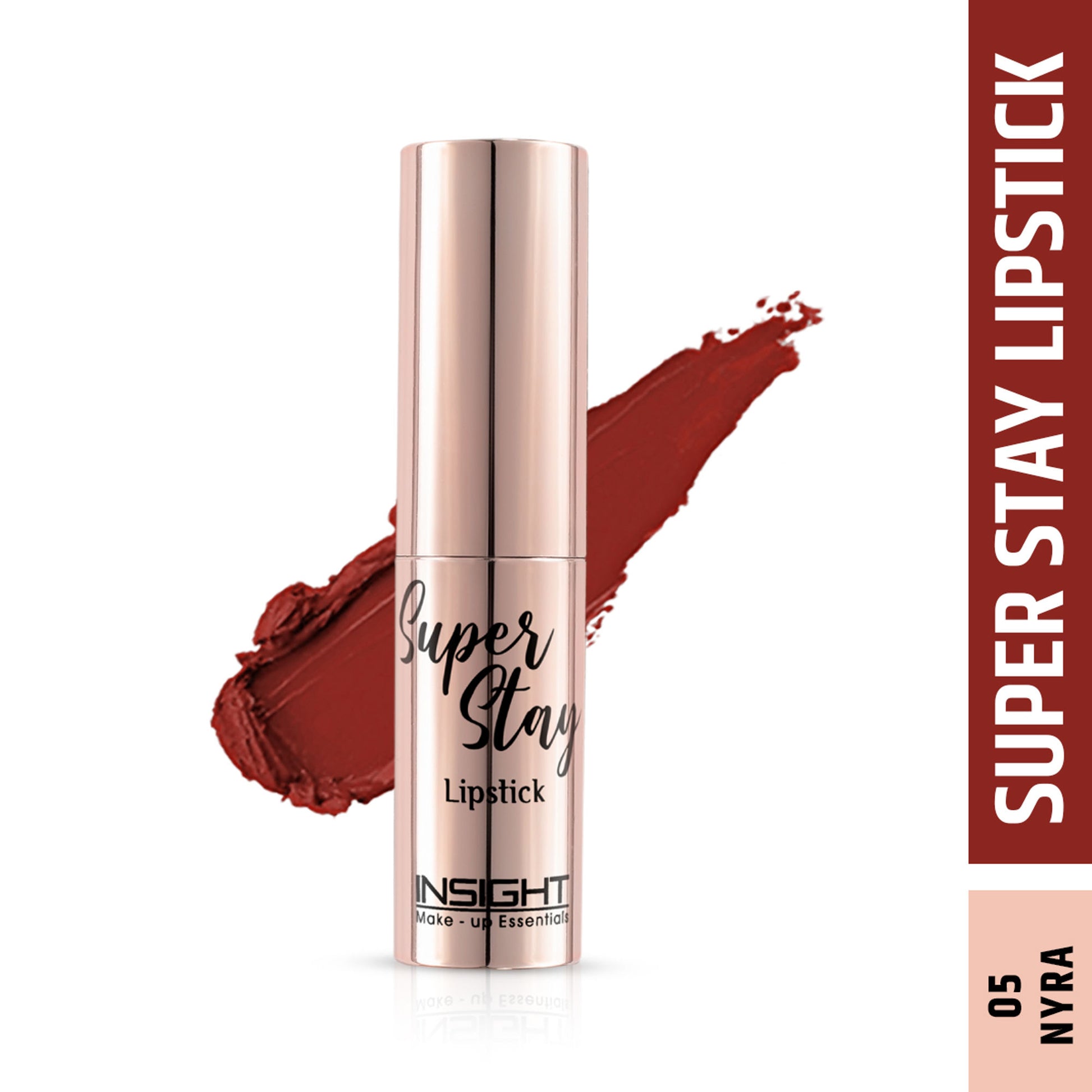 Insight Cosmetics Super Stay Lipstick, Long Lasting Lightweight Transferproof Formula - Nyra