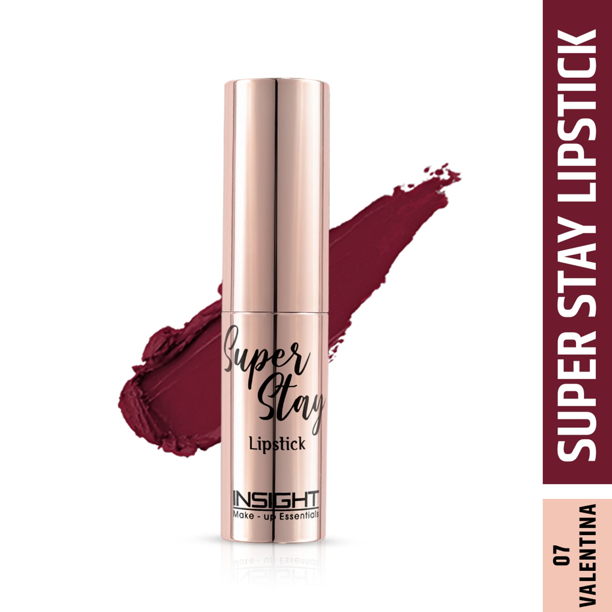 Insight Cosmetics Super Stay Lipstick, Long Lasting Lightweight Transferproof Formula - Valentina