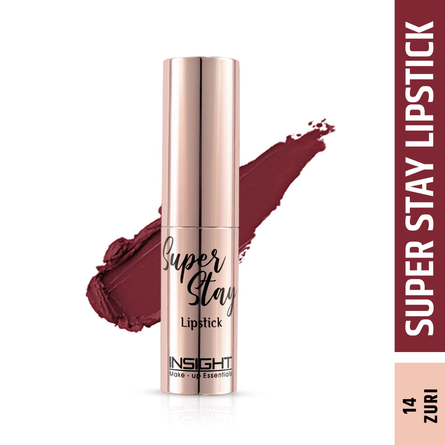 Insight Cosmetics Super Stay Lipstick, Long Lasting Lightweight Transferproof Formula - Zuri