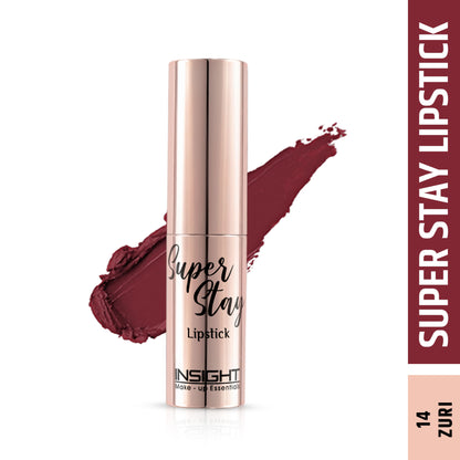 Insight Cosmetics Super Stay Lipstick, Long Lasting Lightweight Transferproof Formula - Zuri