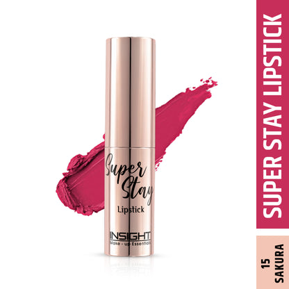 Insight Cosmetics Super Stay Lipstick, Long Lasting Lightweight Transferproof Formula - Sakura
