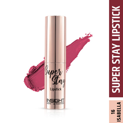 Insight Cosmetics Super Stay Lipstick, Long Lasting Lightweight Transferproof Formula - Isabella