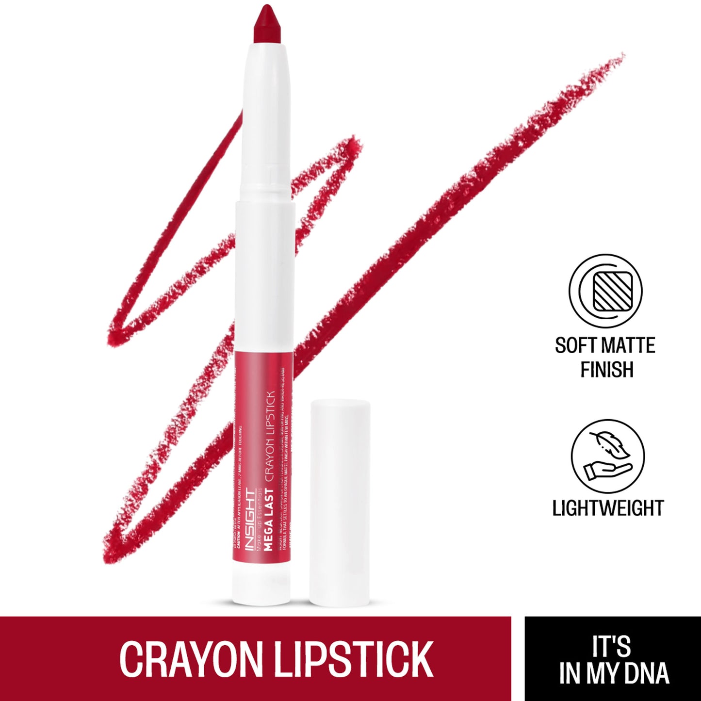Insight Cosmetics Mega Last Crayon Lipstick, Soft Matte Finish, Non Transfer - It's In My Dna