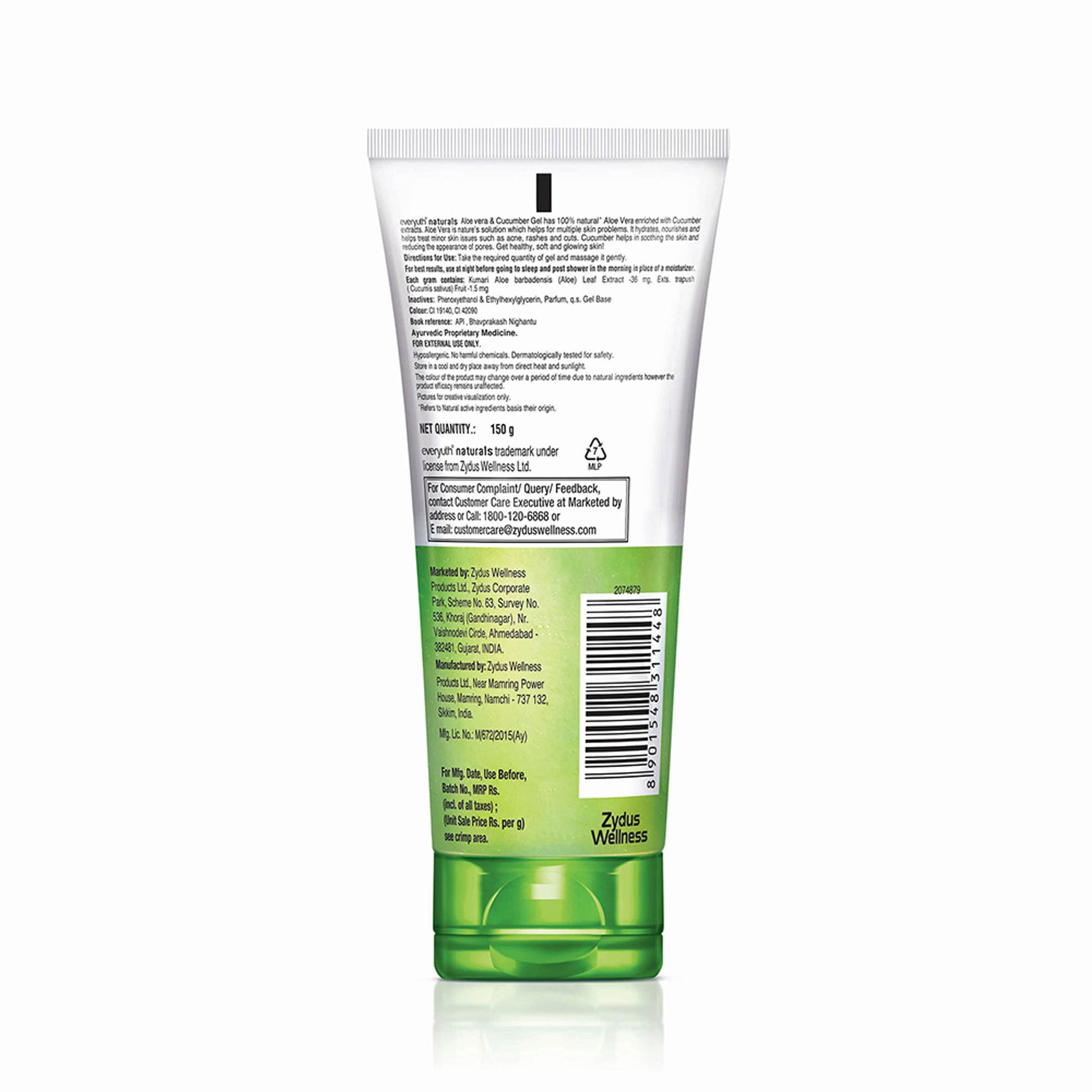 Everyuth Naturals Nourishing Aloe Vera & Cucumber Gel - Aloe Vera gel with Cucumber Extracts