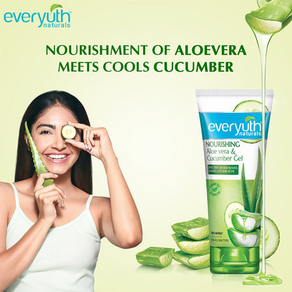 Everyuth Naturals Nourishing Aloe Vera & Cucumber Gel - Aloe Vera gel with Cucumber Extracts