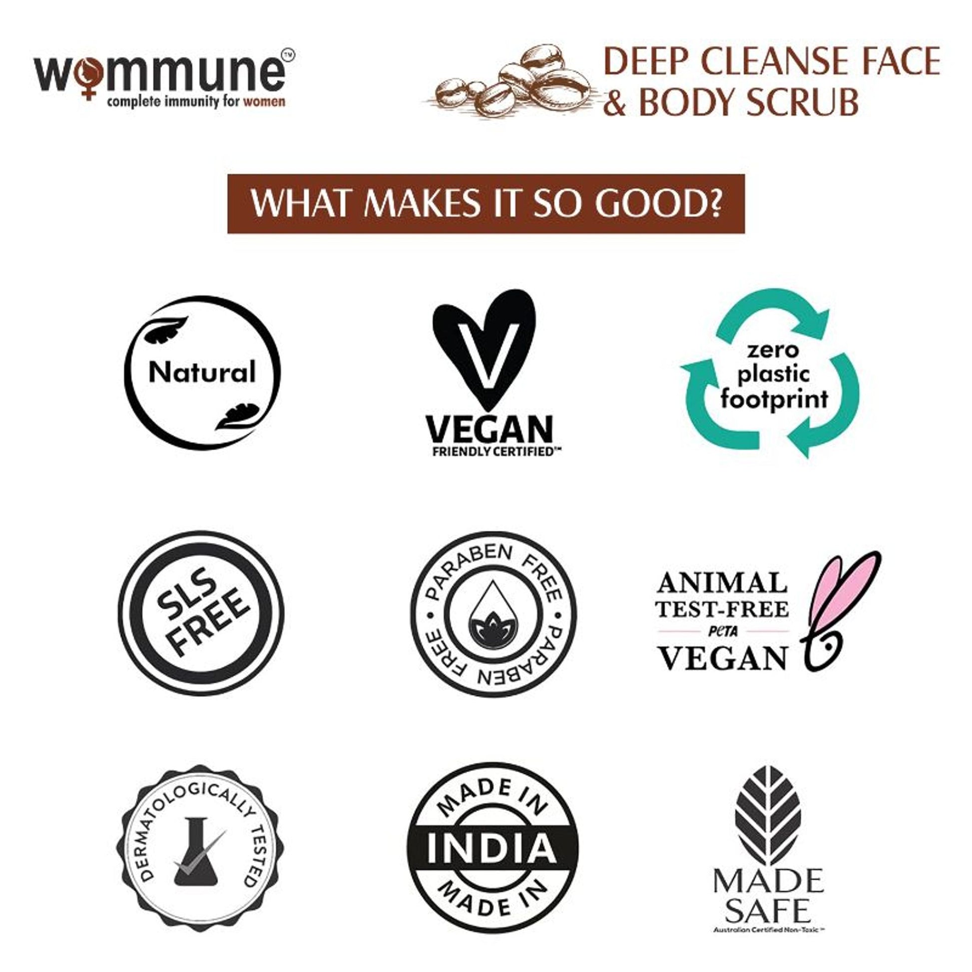 Wommune Coffee Scrub For Face & Body