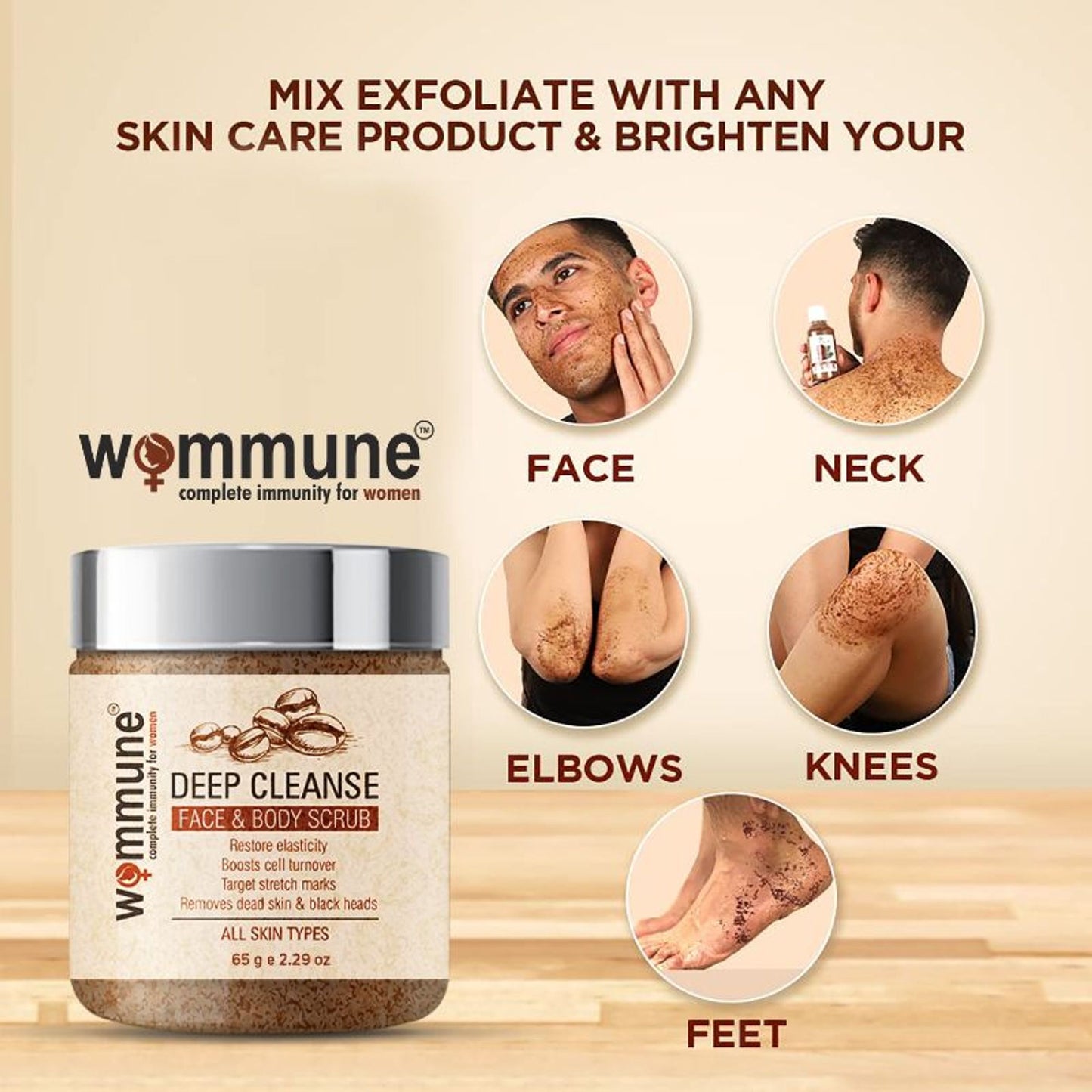 Wommune Coffee Scrub For Face & Body