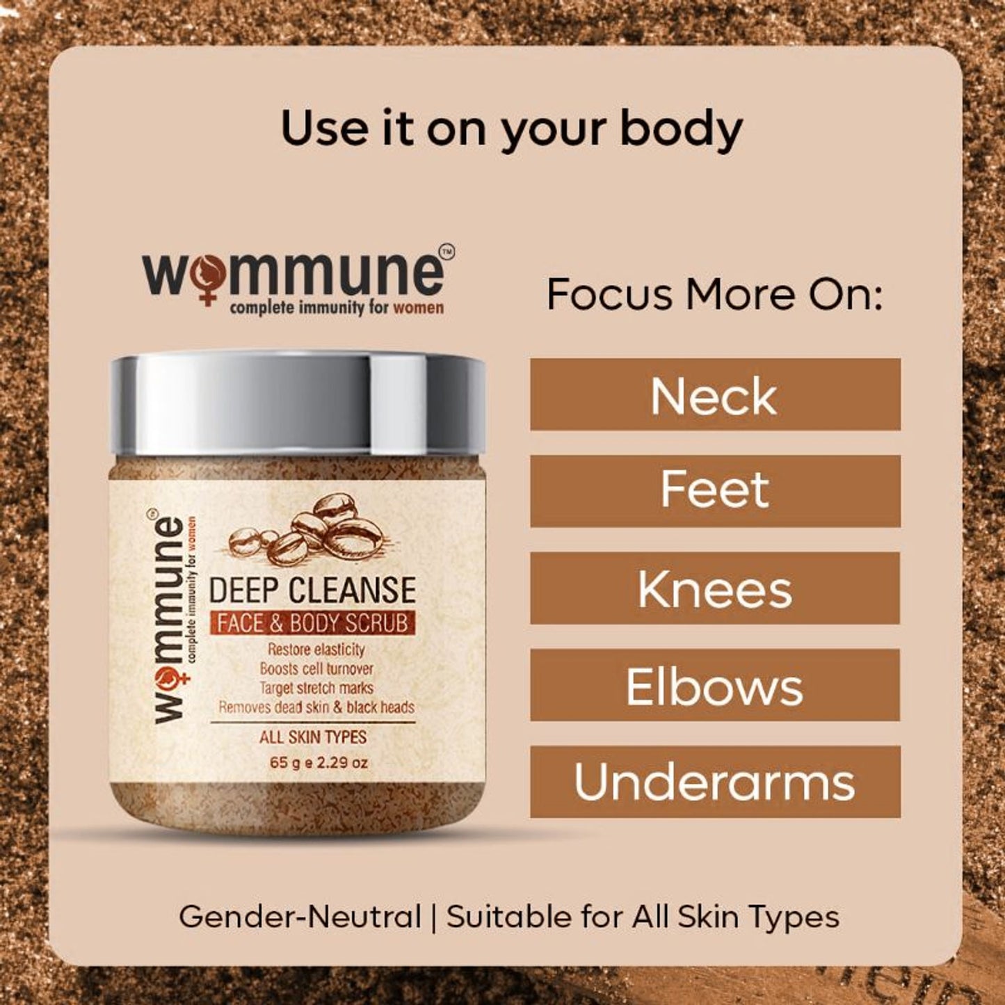 Wommune Coffee Scrub For Face & Body