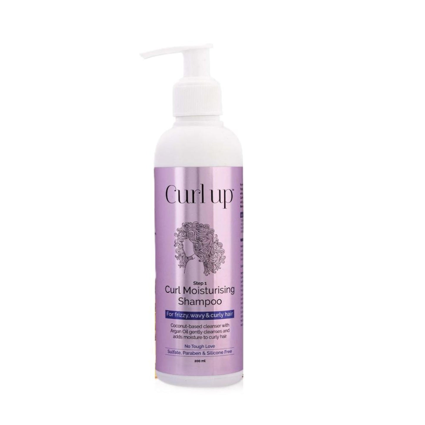 Curl Up Moisturising Curly Hair Shampoo - For Wavy & Curly Hair - Sulfate Paraben And Silicone Free