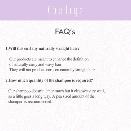 Curl Up Moisturising Curly Hair Shampoo - For Wavy & Curly Hair - Sulfate Paraben And Silicone Free