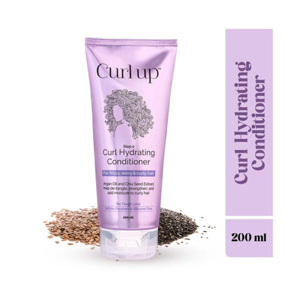 Curl Up Curl Hydrating Silicone Free Conditioner - For Wavy & Curly Hair - Paraben And Sulphate Free