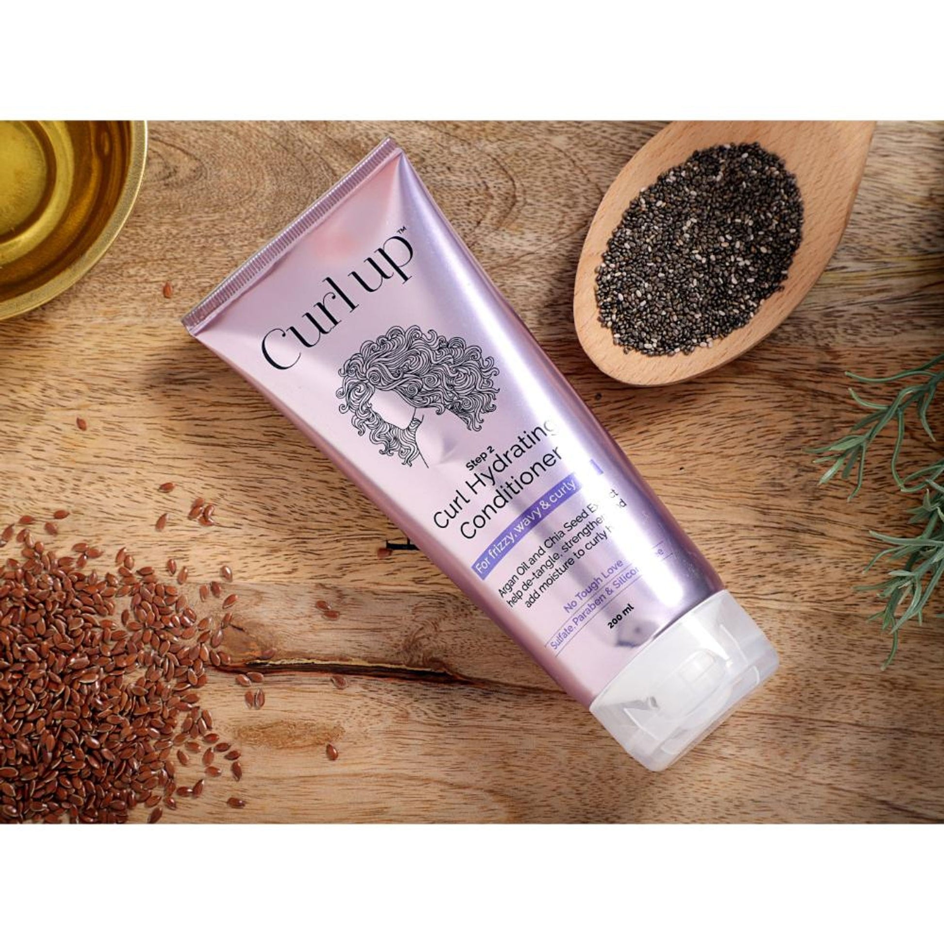 Curl Up Curl Hydrating Silicone Free Conditioner - For Wavy & Curly Hair - Paraben And Sulphate Free