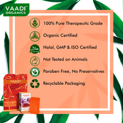 Vaadi Herbals Value Pack Of 4 Kesar Chandan Facial Bars