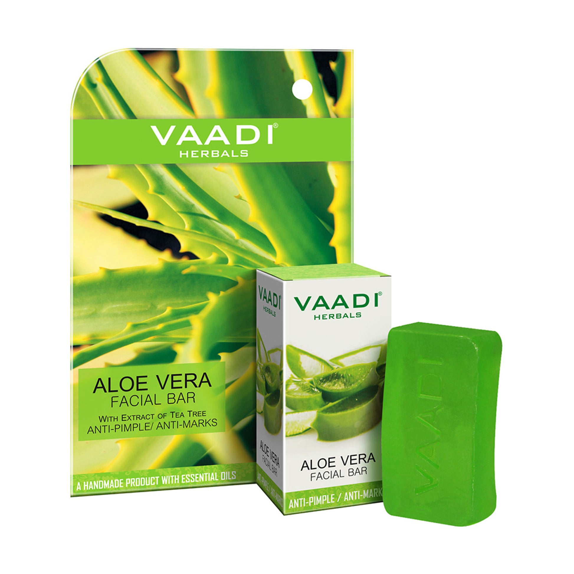 Vaadi Herbals Aloe Vera Facial Bar with Extract of Tea Tree